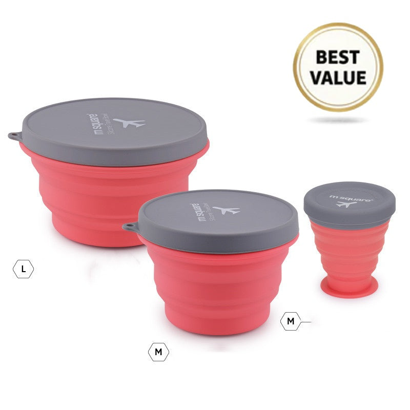 Easy Meals On-the-Go: Foldable Silicone Bowl