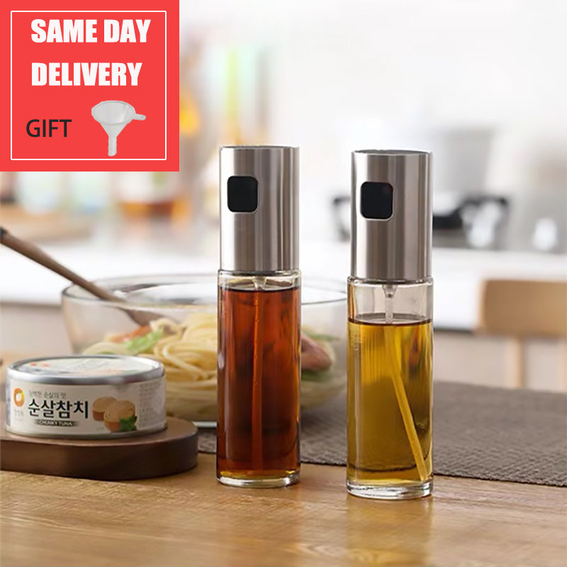Cook Lighter with Glass Oil & Vinegar Mister