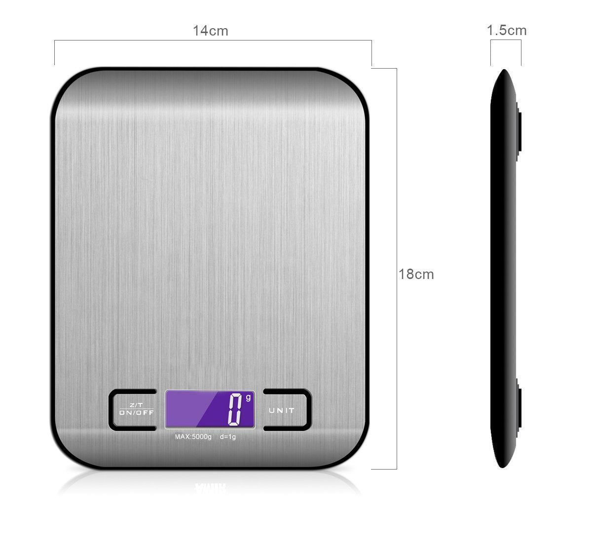 Sleek Stainless LCD Food Scale for Everyday Cooking