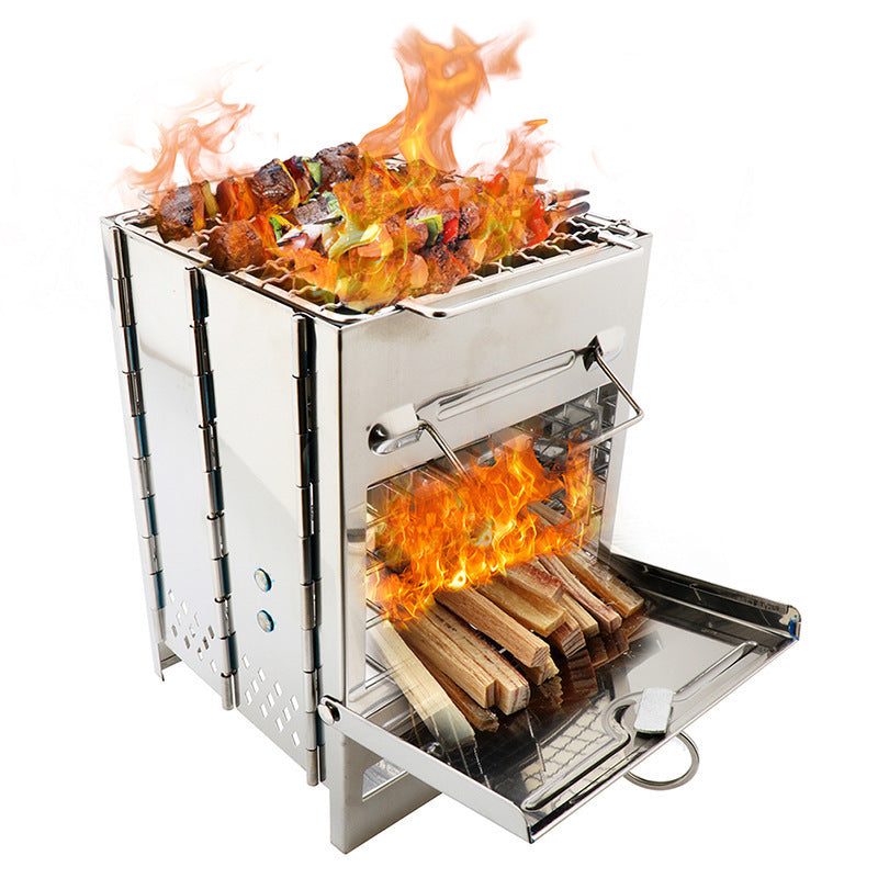 Fire, Fast: Compact Stainless Camping Wood Stove