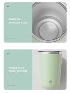 Press, Swirl, Enjoy: Self Stirring Cup