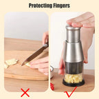 Press, Chop, Smile: Stainless Manual Garlic & Onion Chopper