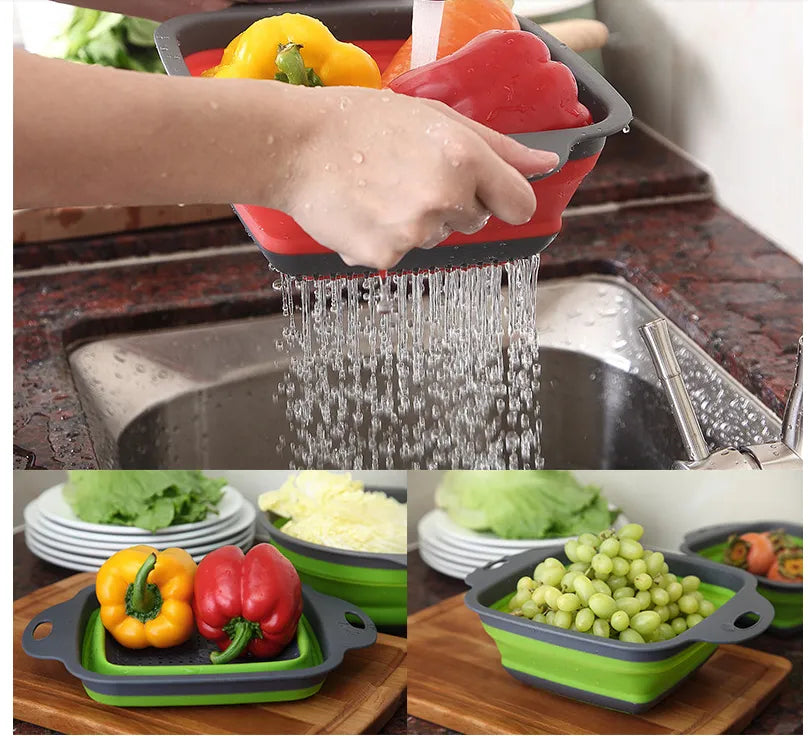Collapsible Colander: Rinse, Drain, Store with Ease