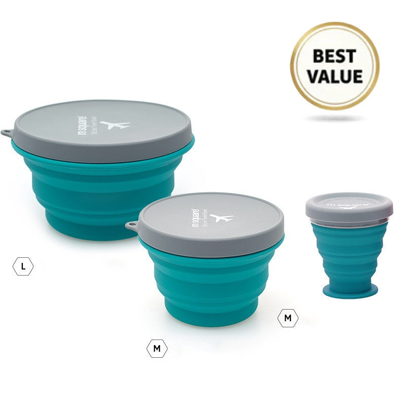 Easy Meals On-the-Go: Foldable Silicone Bowl