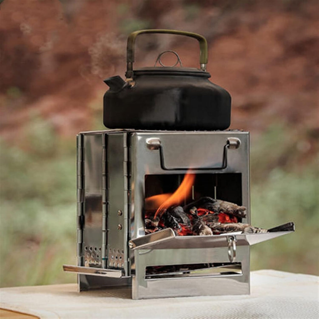 Fire, Fast: Compact Stainless Camping Wood Stove