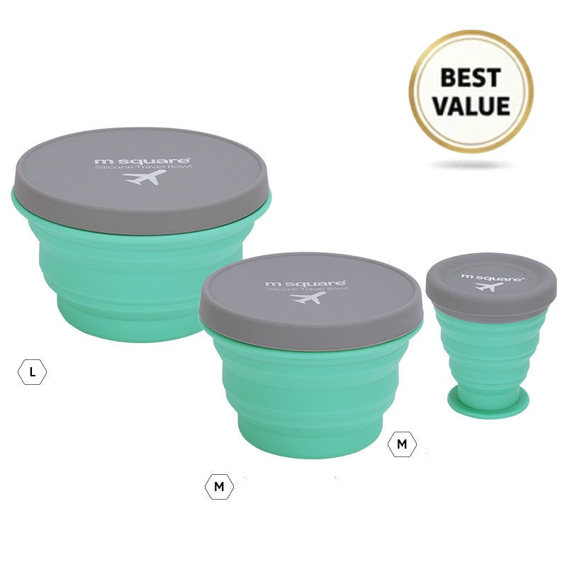 Easy Meals On-the-Go: Foldable Silicone Bowl