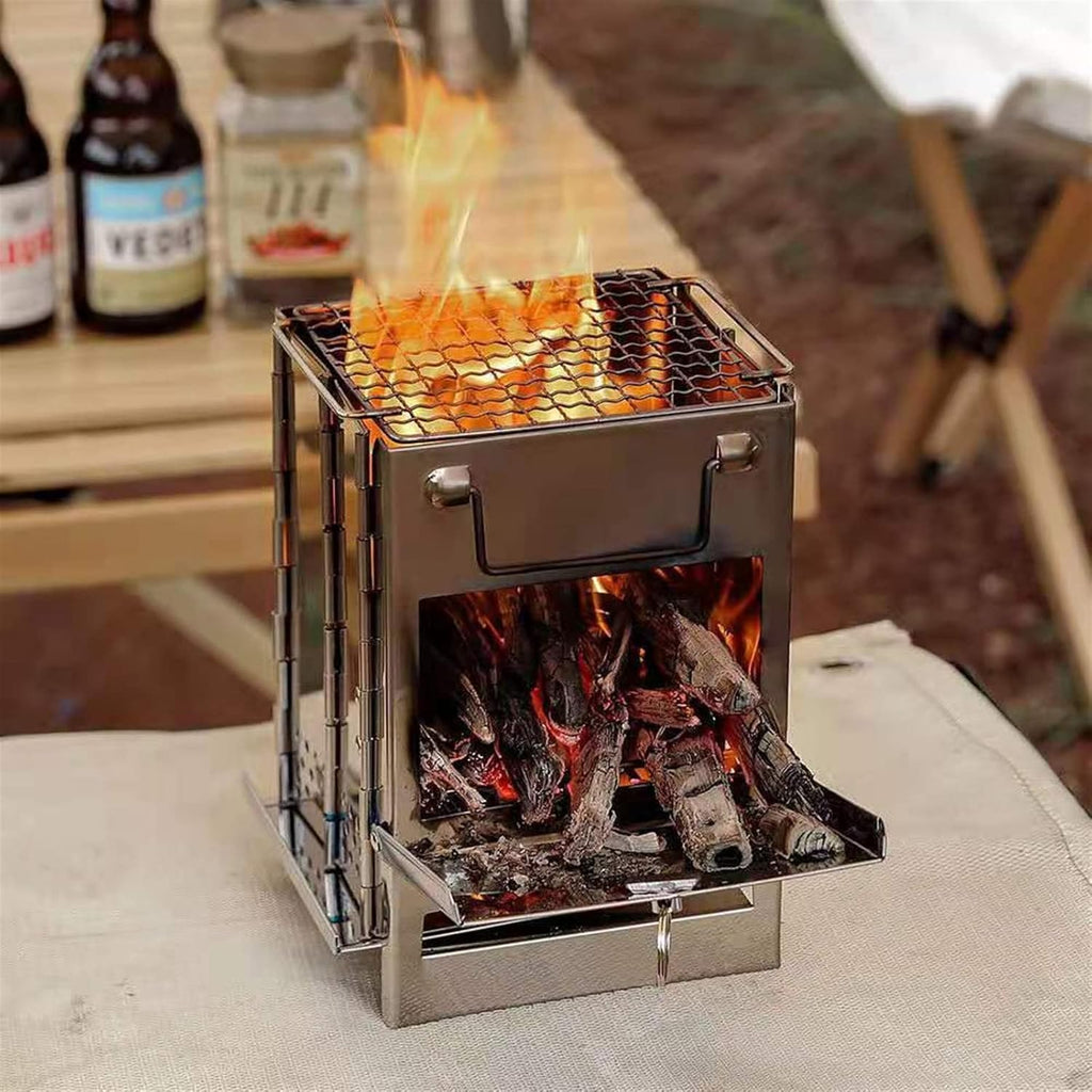 Fire, Fast: Compact Stainless Camping Wood Stove