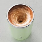 Press, Swirl, Enjoy: Self Stirring Cup